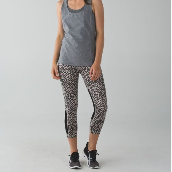 LULULEMON | Pace Rival Crop *Full-On Luxtreme Ace Spot Grain Black / Black - Picture 1 of 14